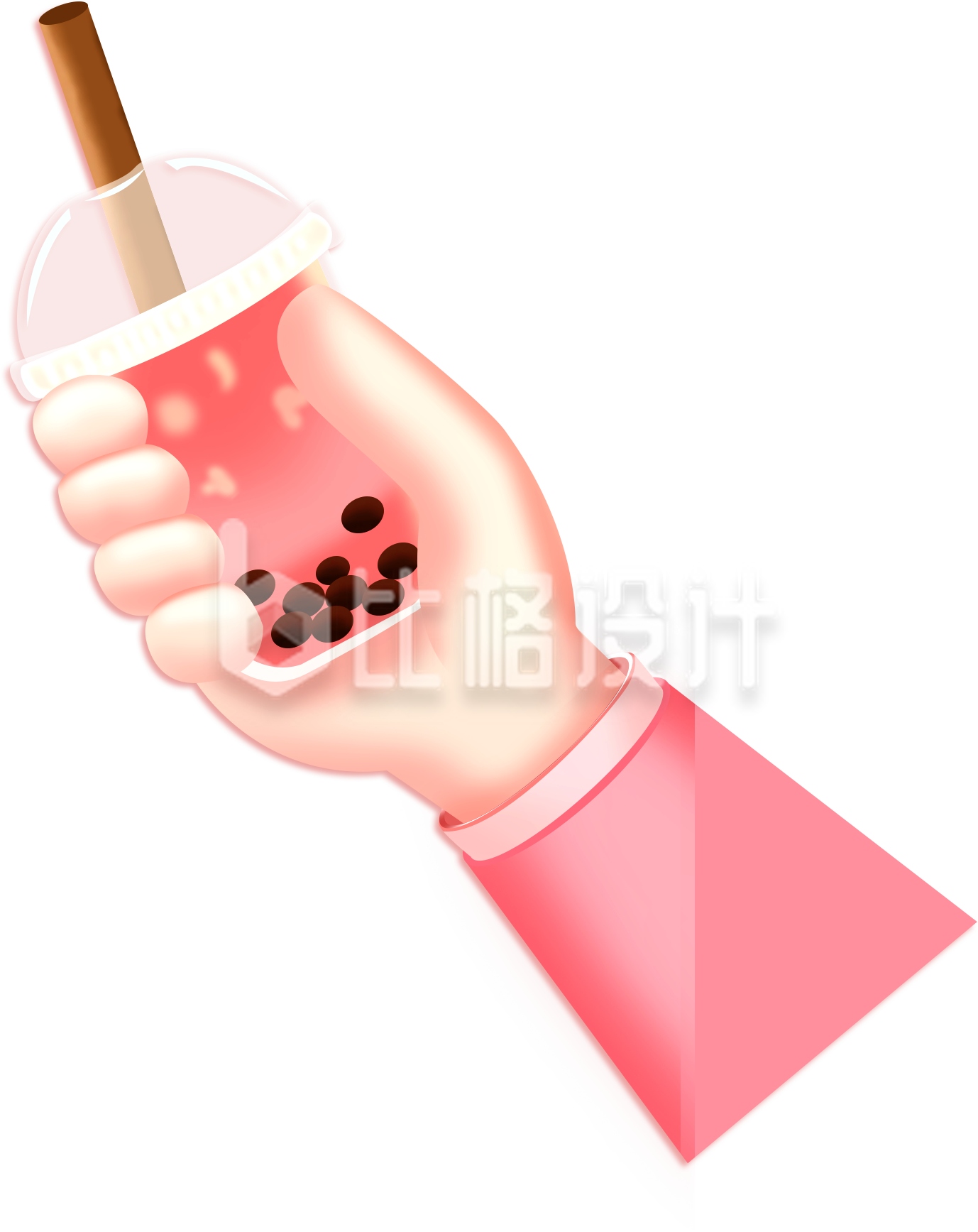 奶茶饮料手绘