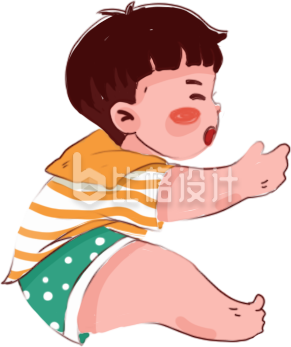 小男孩可爱手绘