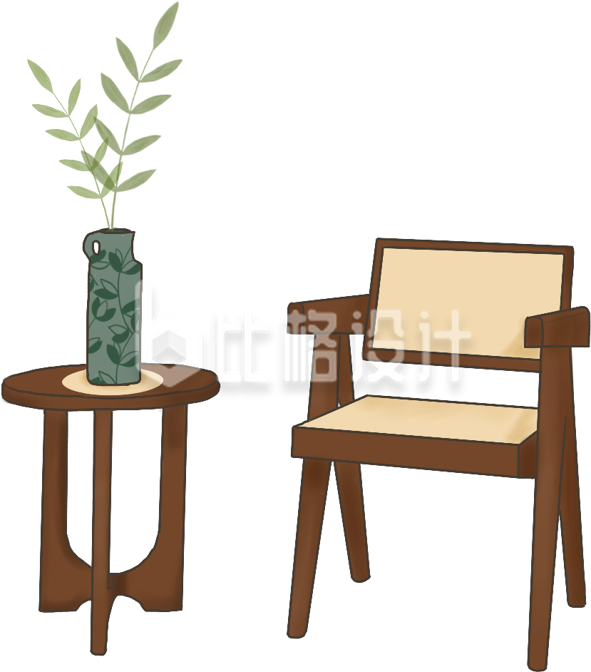 椅子家具手绘