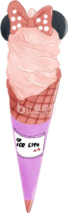 冰淇淋趣味新品促销手绘