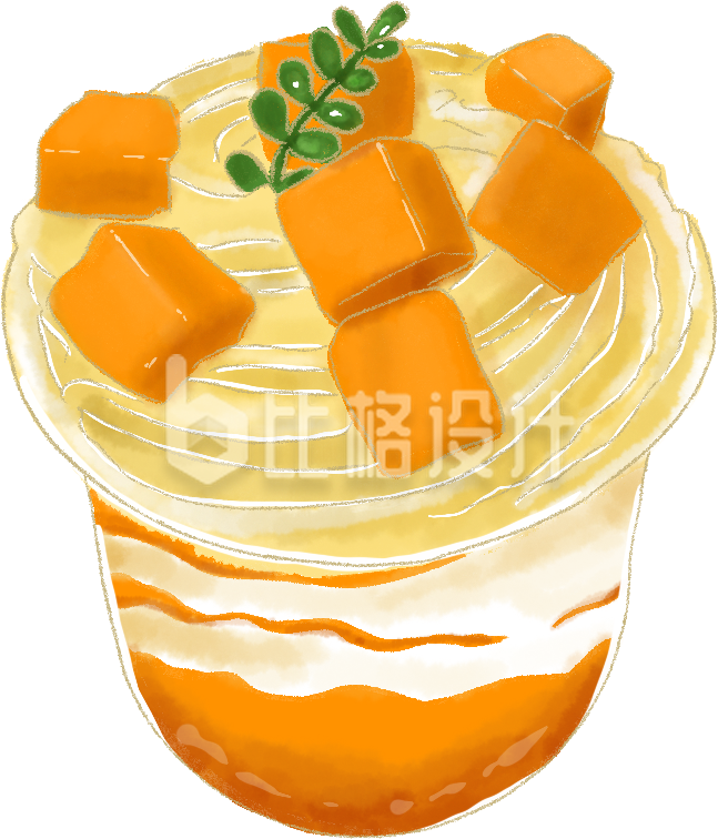 冰淇淋美食促销手绘