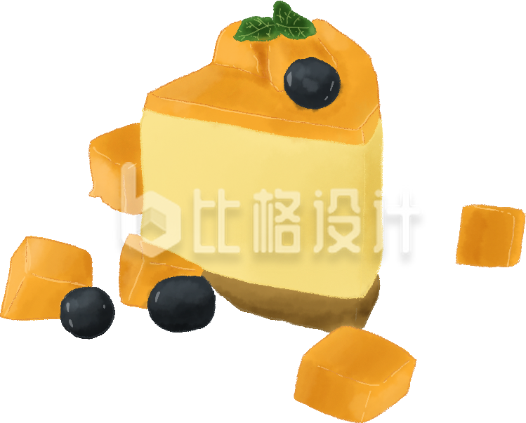 蛋糕甜品促销手绘