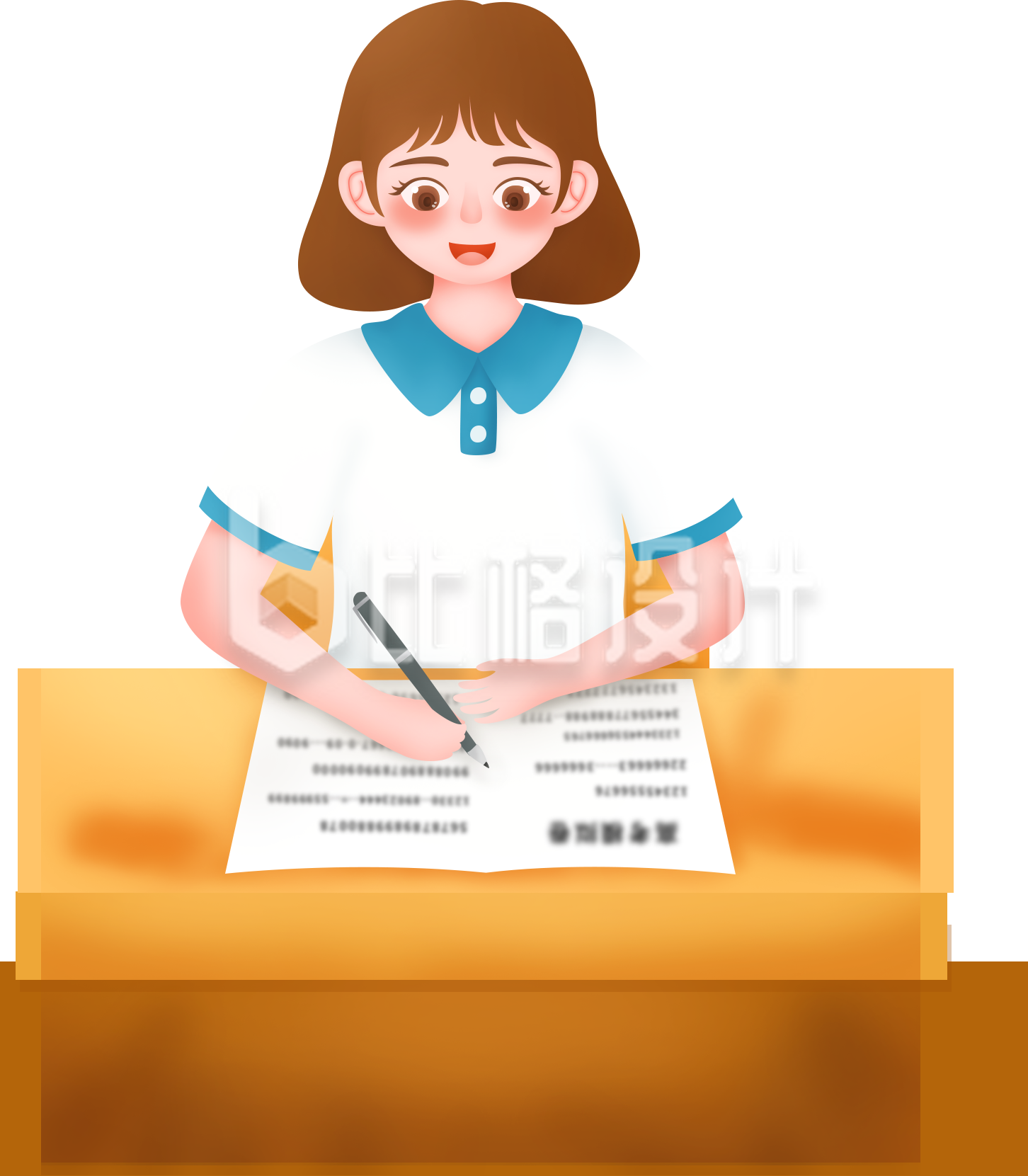考试教育学习小女孩