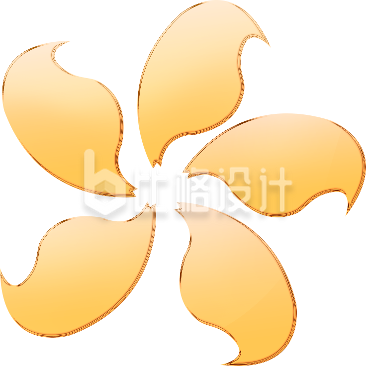 紫荆花香港手绘
