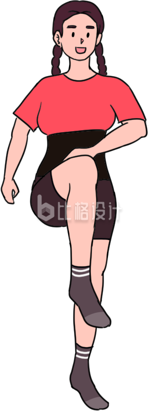 运动减肥小女孩