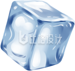 冰块夏天手绘