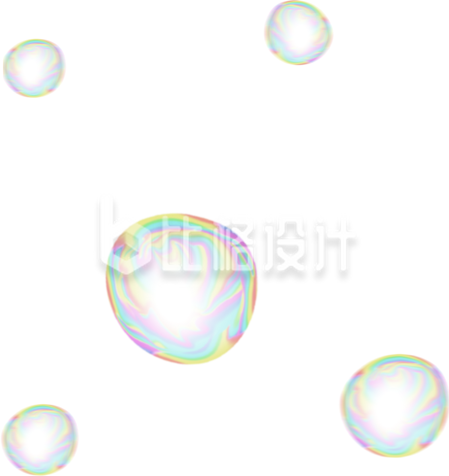 渐变气泡手绘