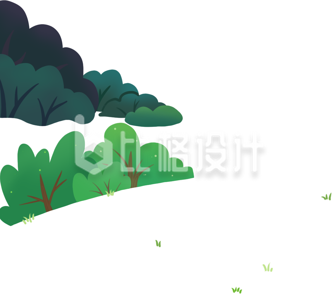 植物草丛手绘