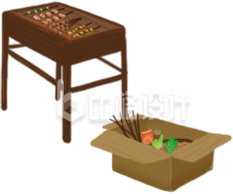 烧烤美食手绘