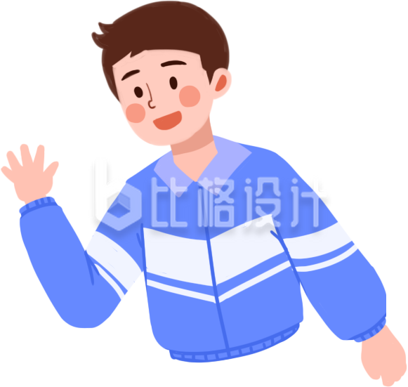 学生小男孩手绘