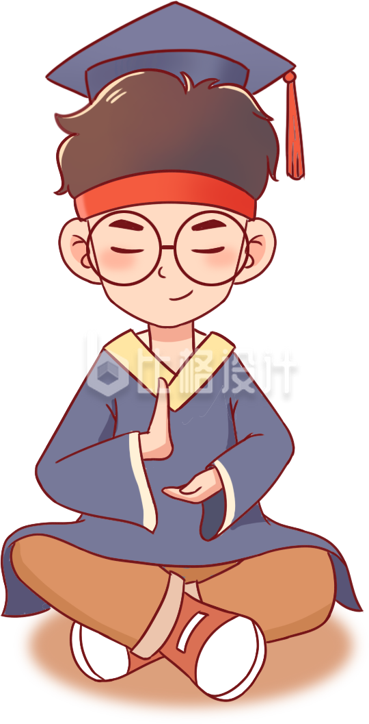 毕业学生小男孩