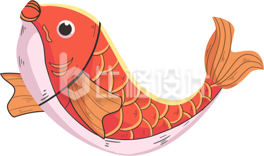 锦鲤鱼手绘