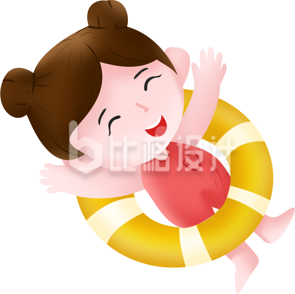 游泳小女孩