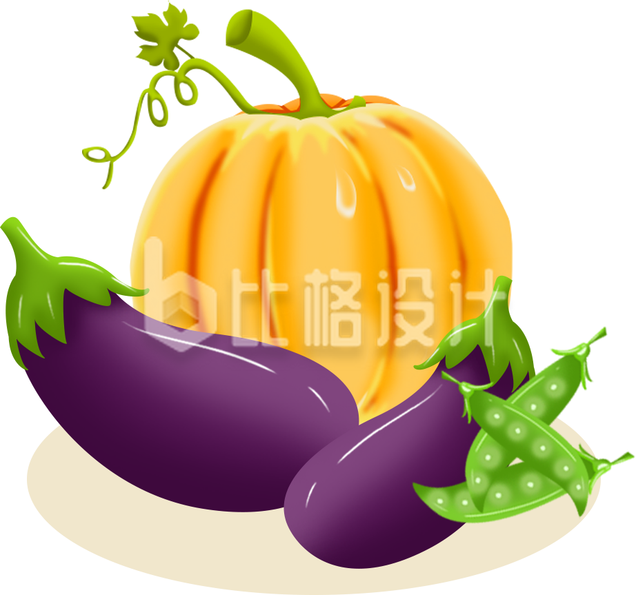 蔬菜南瓜手绘