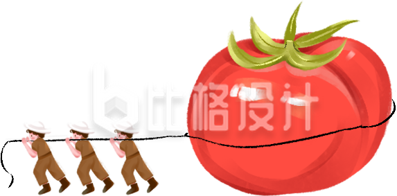 西红柿蔬菜手绘