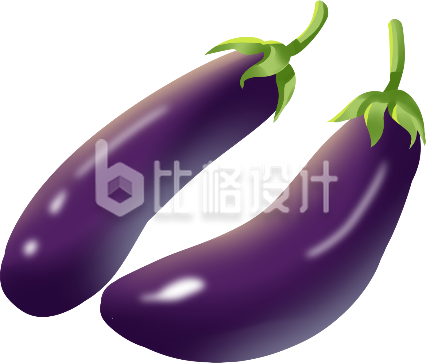 茄子蔬菜手绘