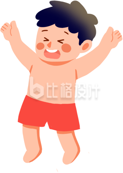 小男孩手绘