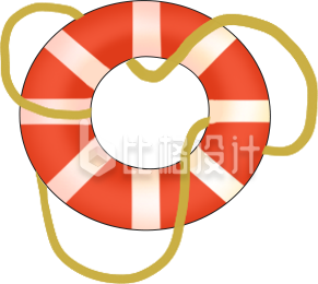 游泳圈手绘