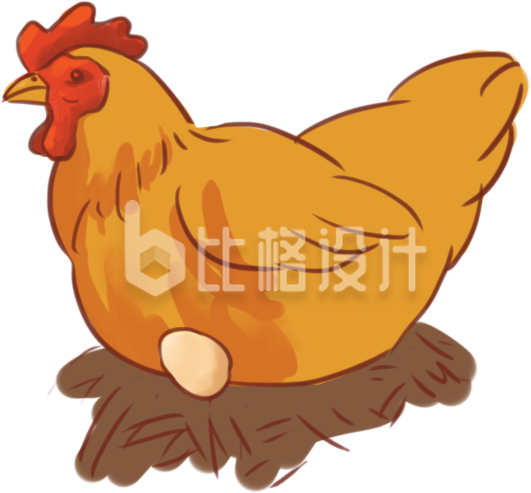 鸡动物手绘