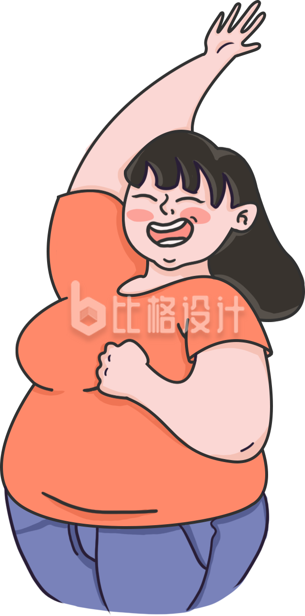 胖胖可爱小女孩