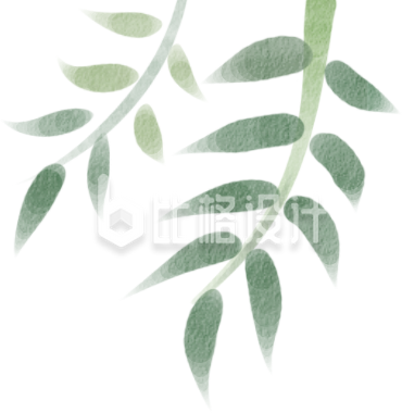 树叶手绘