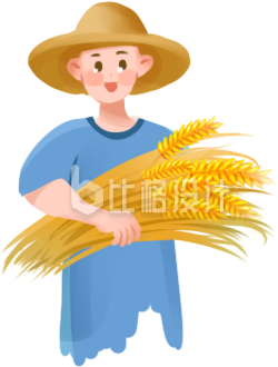 劳动丰收手绘男性