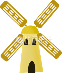建筑风车手绘
