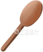 棕色勺子插画