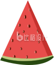 卡通西瓜手绘红色