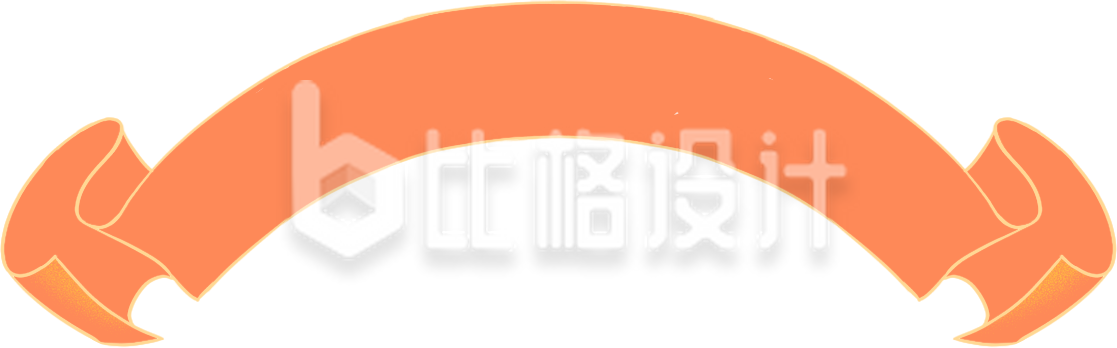 橙色帷幕手绘