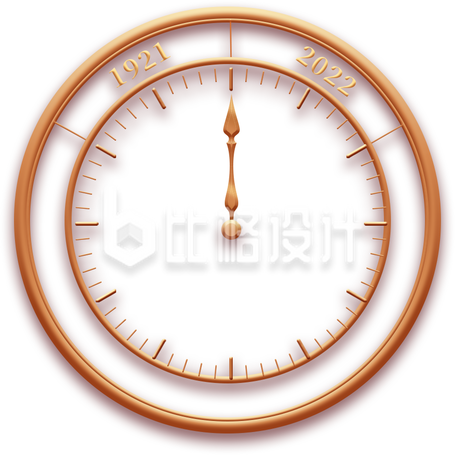 手绘金属钟表