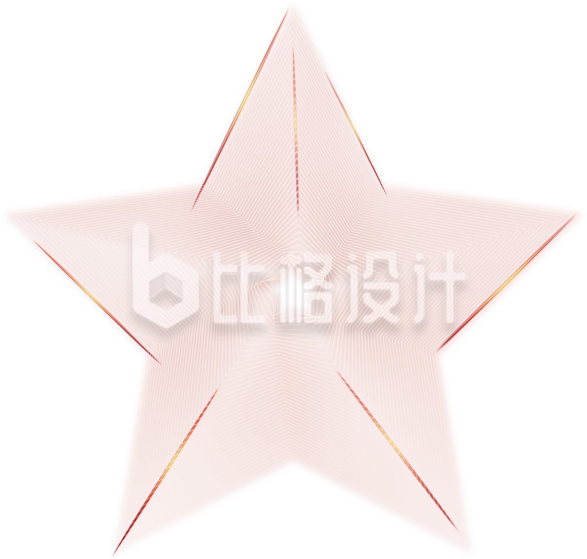手绘线性五角星