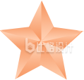 建党节金属感五角星