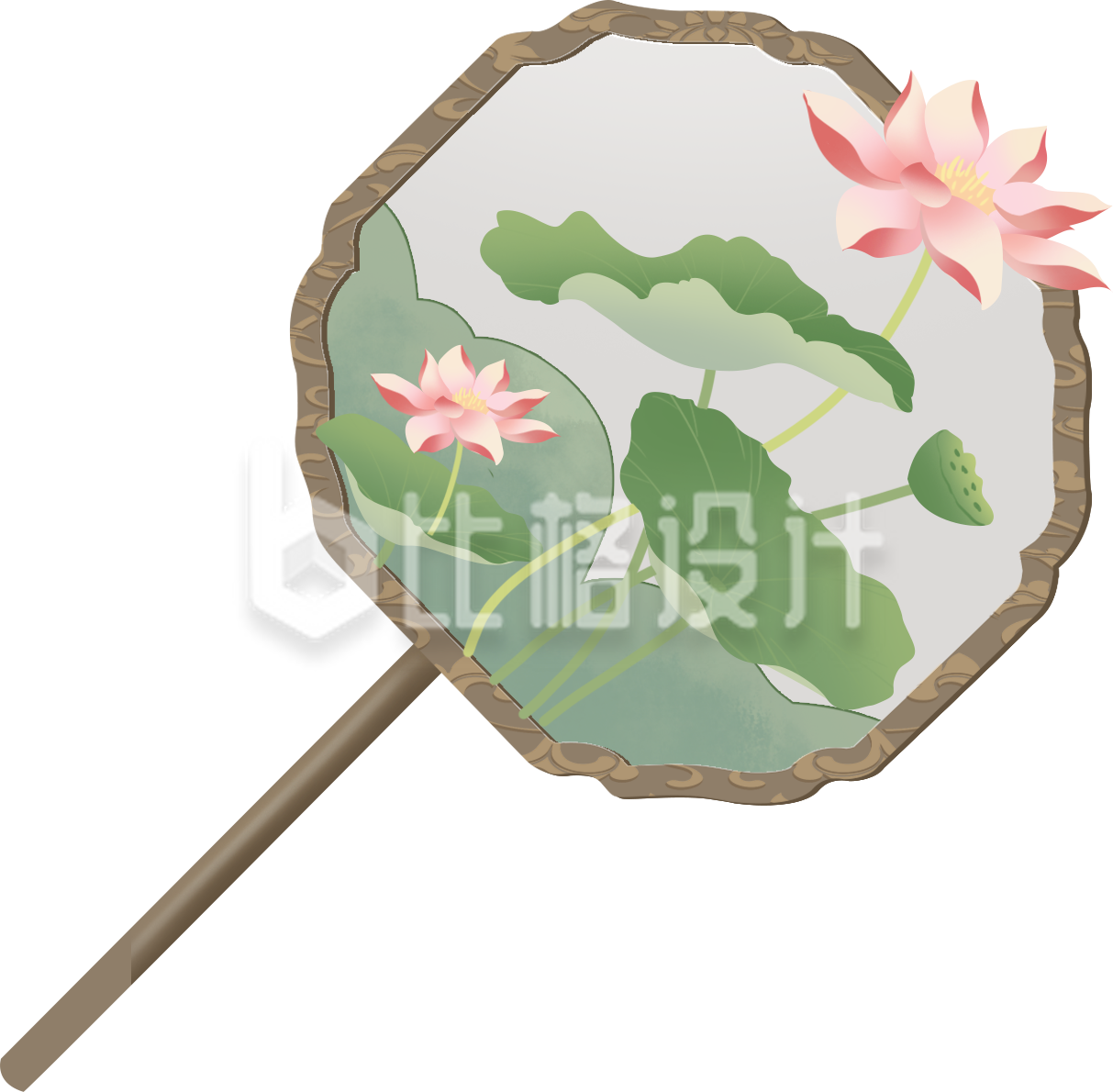 扇子荷叶手机