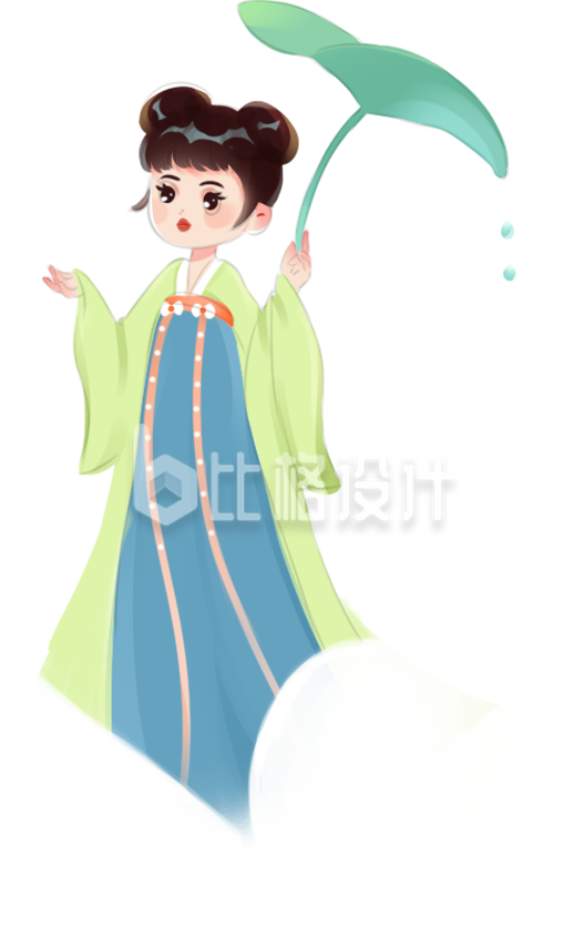 小女孩可爱手绘