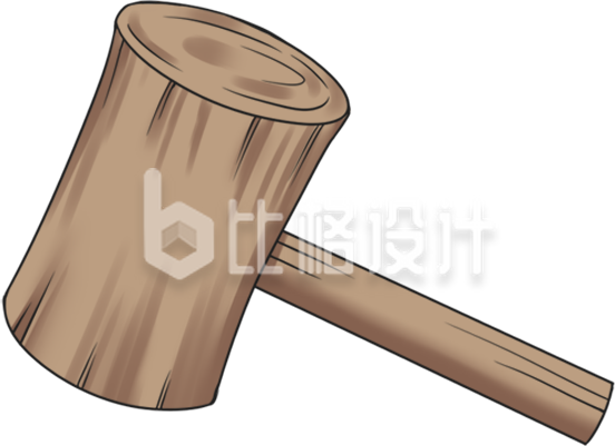 棕色手绘锤子