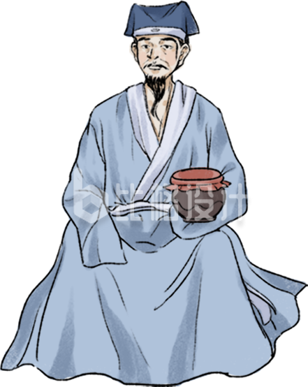 男性古人手绘