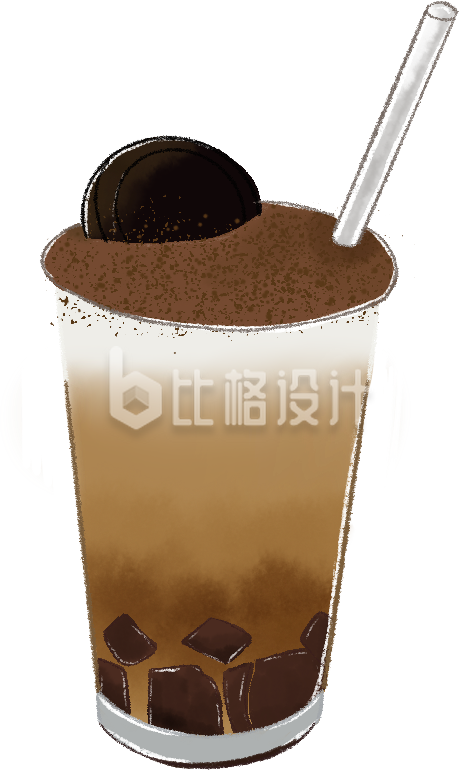 夏天奶茶促销新品开业手绘