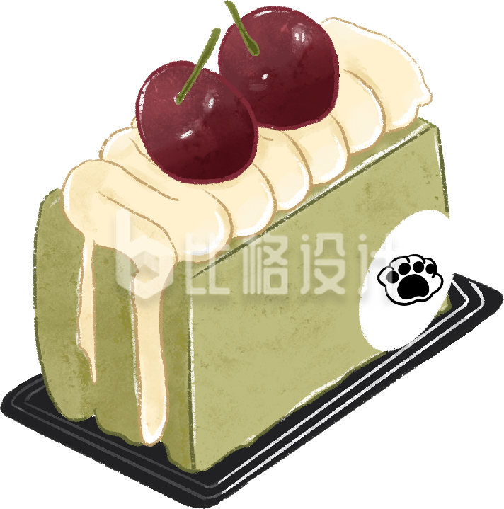 绿色夏日冰淇凌