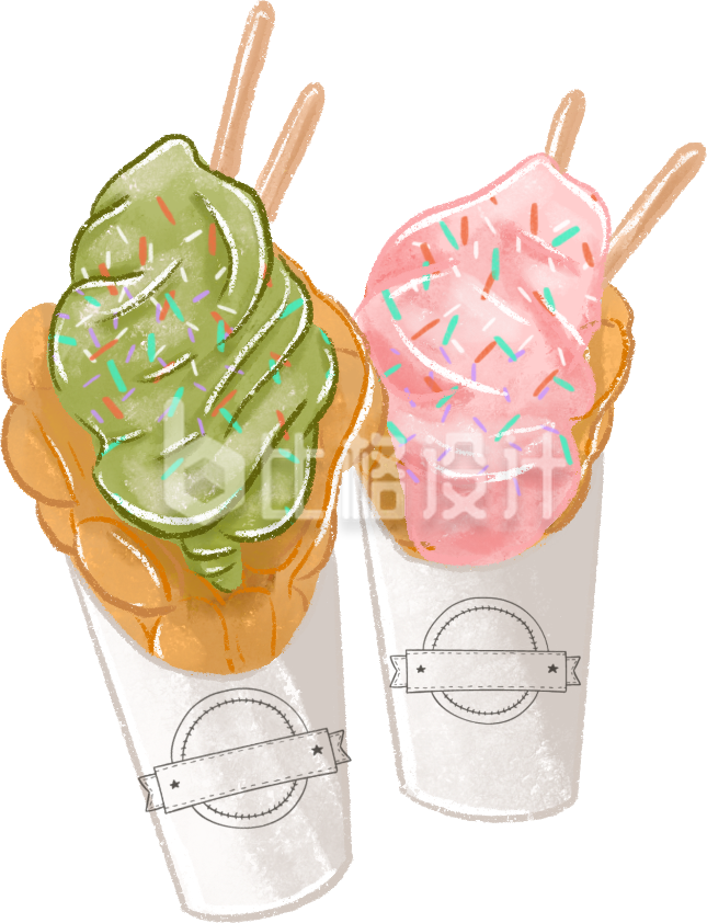 夏日新品冰淇凌手绘