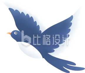 手绘可爱喜鹊