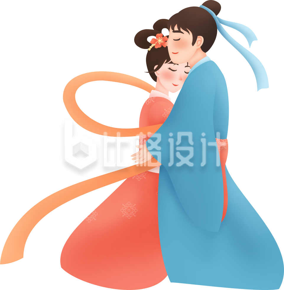 牛郎织女拥抱七夕节