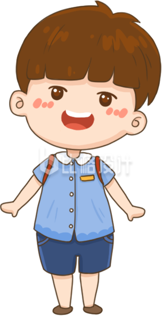 背书包的乖巧小男孩
