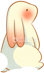 可爱手绘中秋节兔子