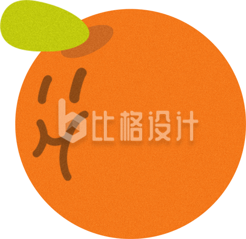 趣味水果橙子卡通