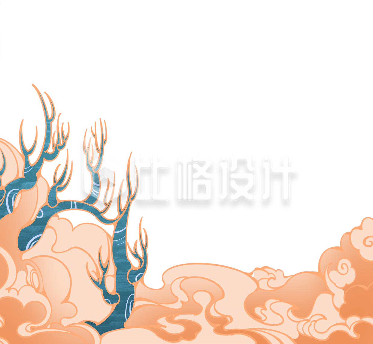 国潮风手绘祥云