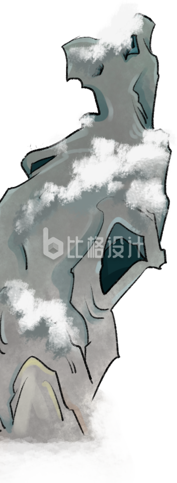 灰色石头假山