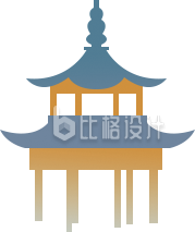蓝色传统建筑塔