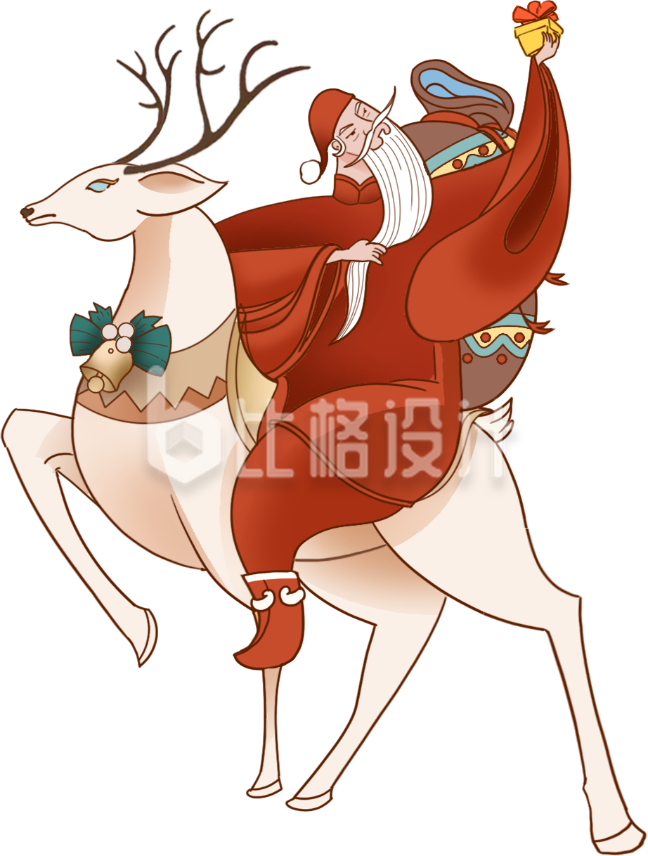 红色驯鹿
