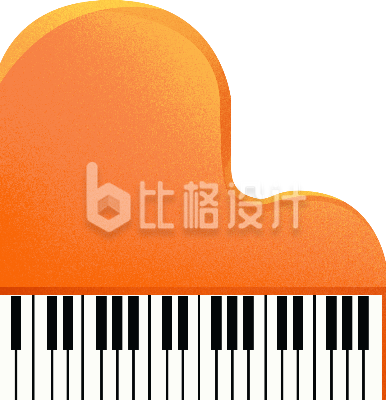 橙色钢琴